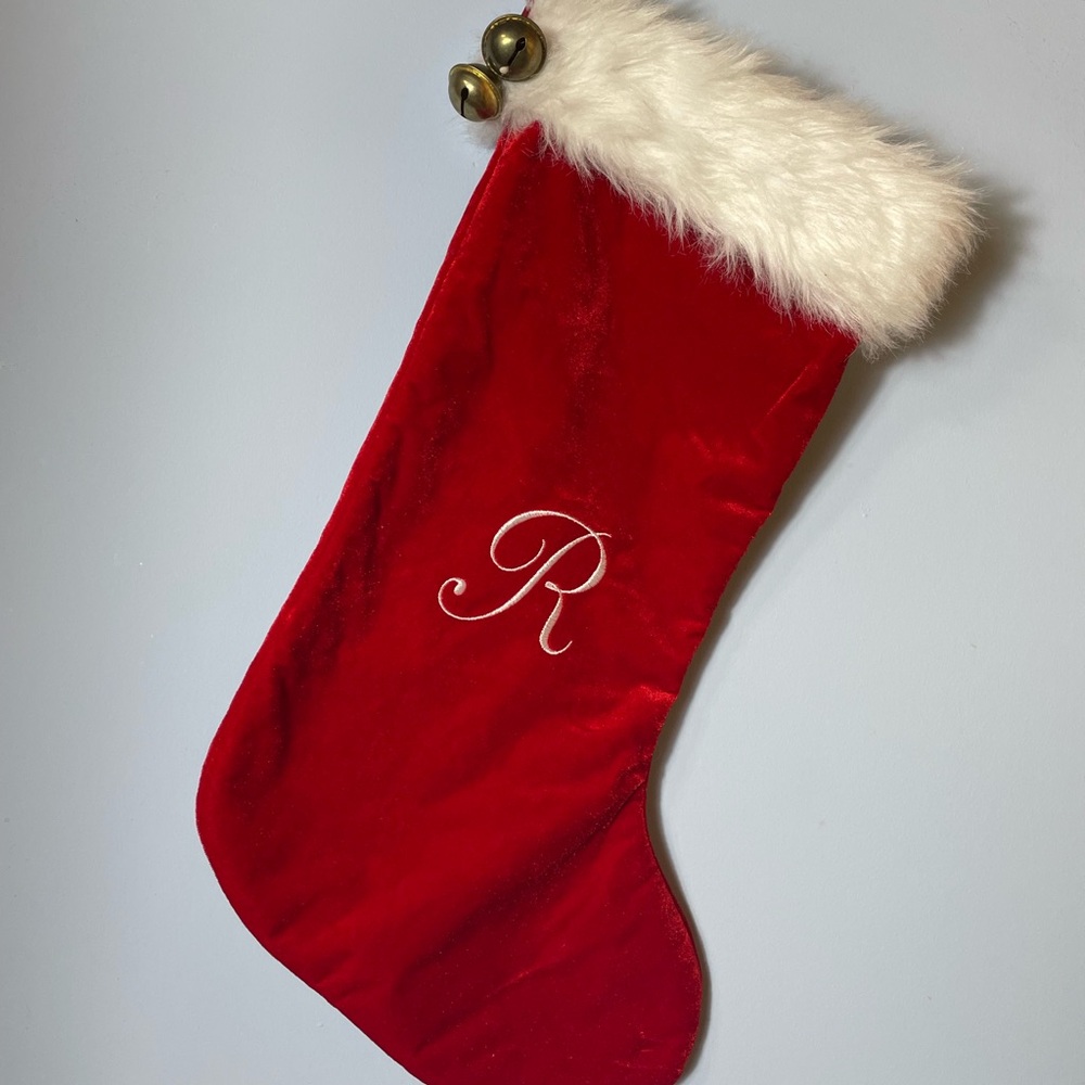 Velvet R Christmas Stocking